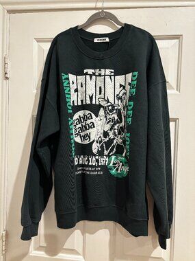 Daydreamer LA The Ramones Oversized Crew Sweatshirt NWT